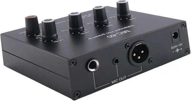 Alt view image 6 of 7 - Microphone Preamplifier with DC and 6.5mm, MIC-60 3-Band Equalizer Balanced Mic Preamp
