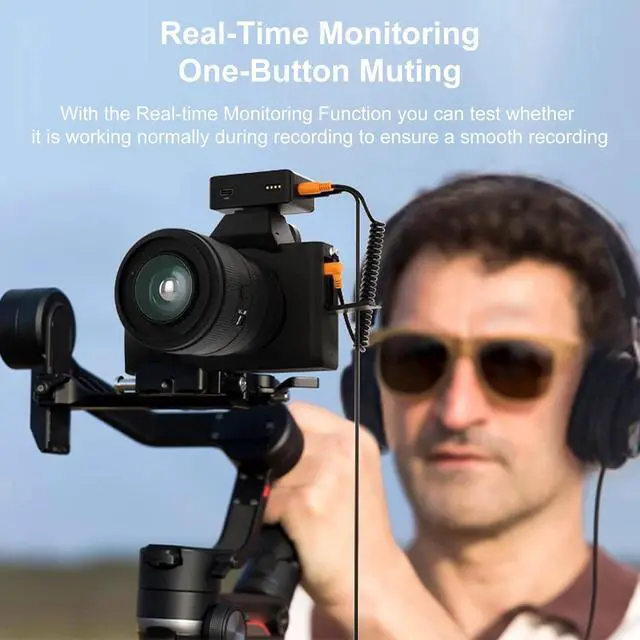 Alt view image 5 of 7 - Professional Wireless Mic, 32GB Internal Recording Noise Cancellation Dual Lapel Mics for Phone Camera with 1.08 Inch BT Connectivity