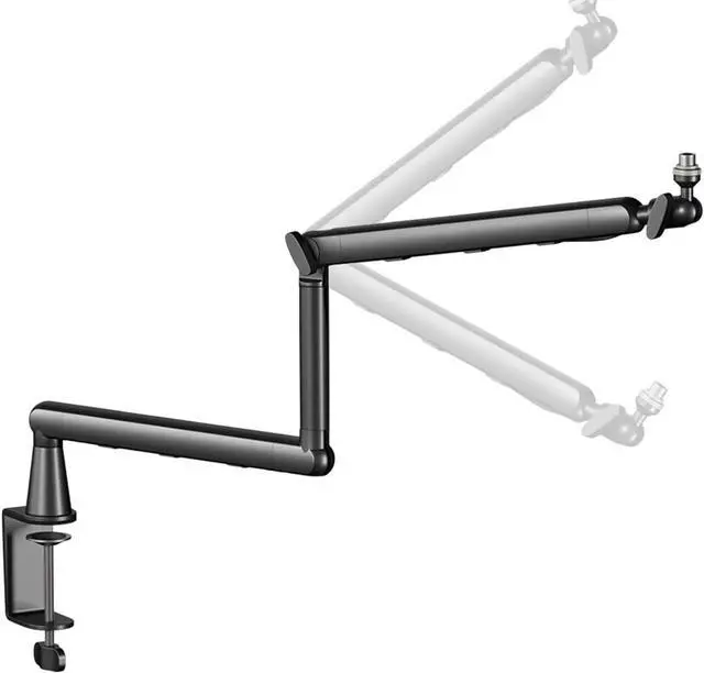 Main image of Boom Arm - Rotating Mount for Singing Studio | Shock Absorbing Clamp Fixed Structure with Secure Base & Accessory for Music, Computer Desktop, Content, and Podcasting (200 characters)