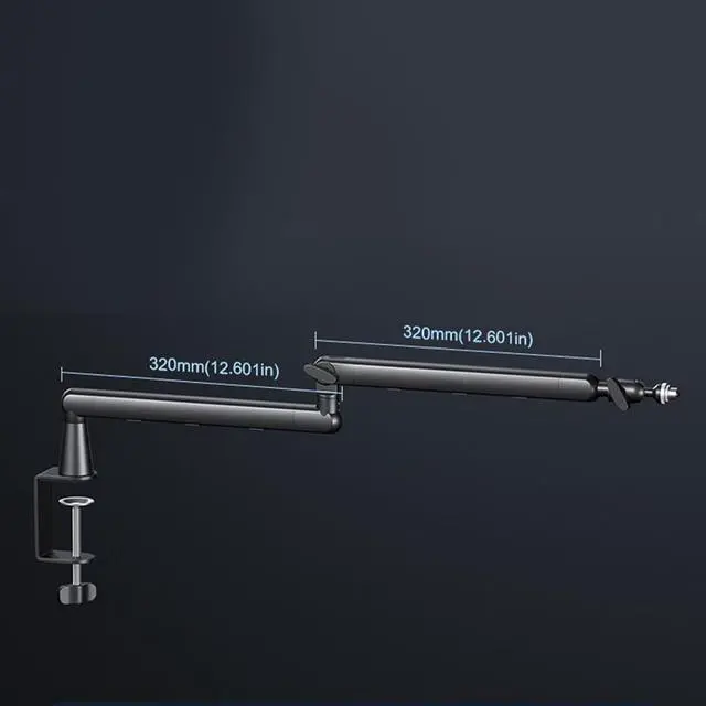 Alt view image 2 of 7 - Boom Arm - Rotating Mount for Singing Studio | Shock Absorbing Clamp Fixed Structure with Secure Base & Accessory for Music, Computer Desktop, Content, and Podcasting (200 characters)
