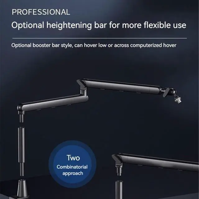 Alt view image 5 of 7 - Boom Arm - Rotating Mount for Singing Studio | Shock Absorbing Clamp Fixed Structure with Secure Base & Accessory for Music, Computer Desktop, Content, and Podcasting (200 characters)