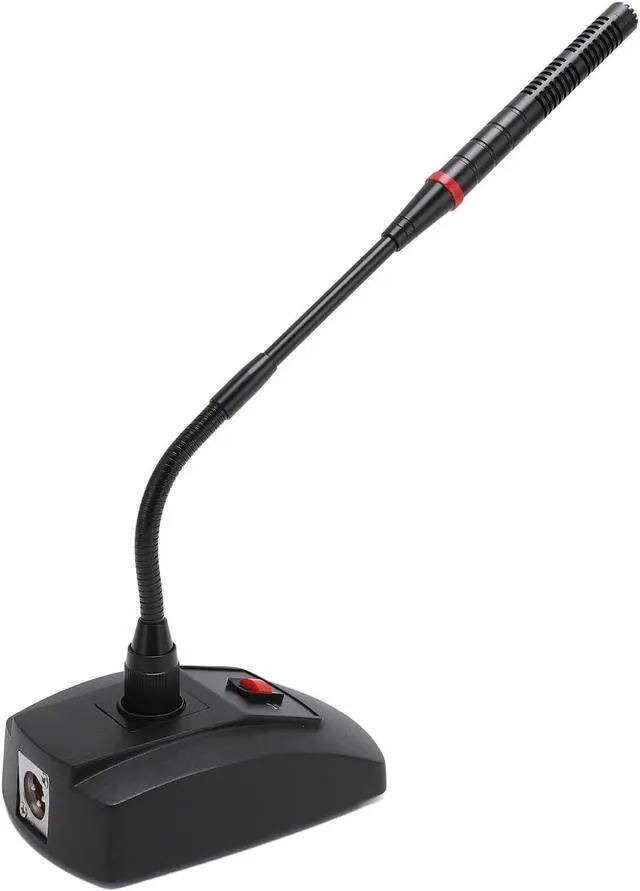 Alt view image 7 of 7 - Gooseneck Condenser Microphone, XLR Desktop Mic, Cardioid Pickup Pattern for Clear Sound, Gooseneck with Foam Windscreen, Ideal for Lectures Meetings Conferences