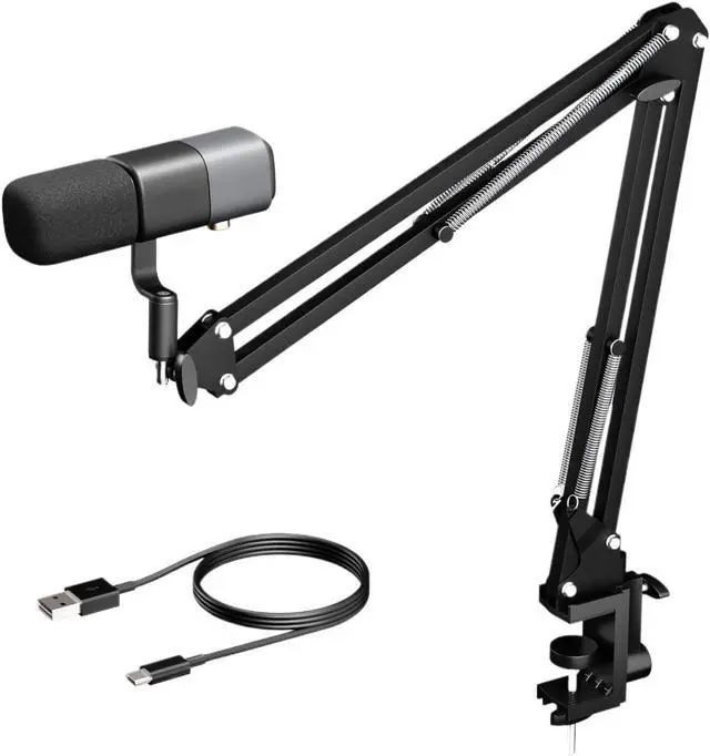 Alt view image 2 of 7 - A Practical Condenser Microphone with A Cantilever and Adjustable Kit, Suitable for Streaming Game Recording(AM25X XLR/USB Mic with Desk Stand)