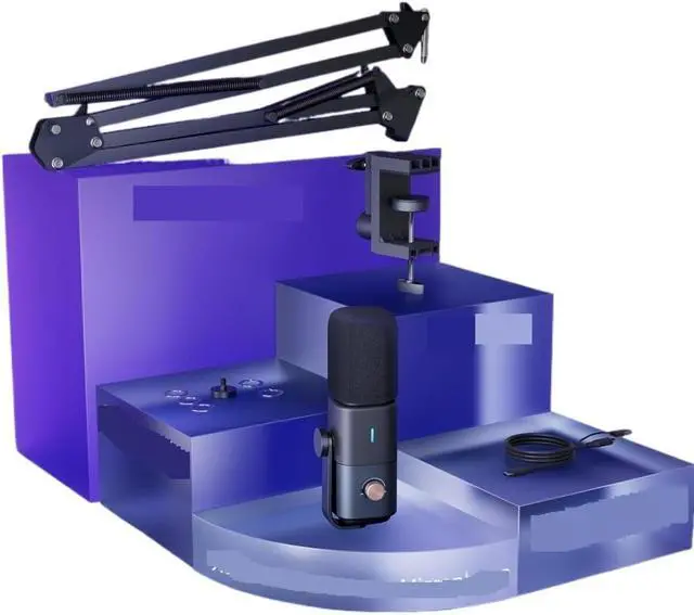 Alt view image 7 of 7 - A Practical Condenser Microphone with A Cantilever and Adjustable Kit, Suitable for Streaming Game Recording(AM25X XLR/USB Mic with Desk Stand)