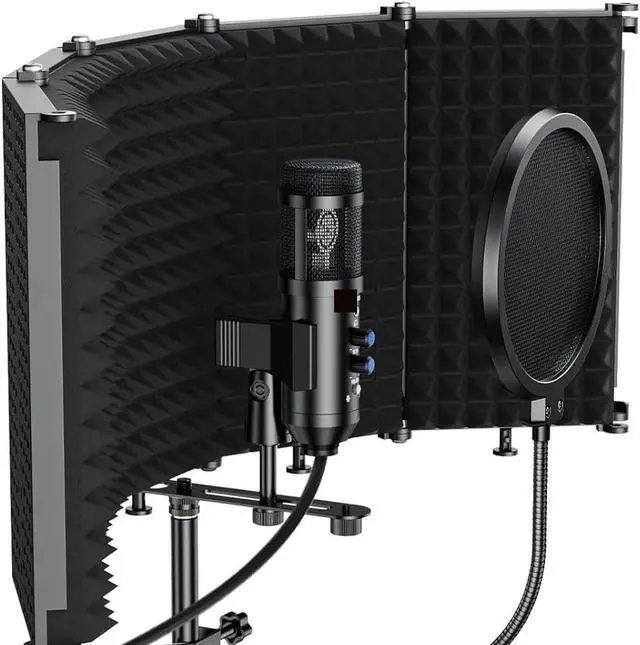 Alt view image 5 of 7 - Practical Studio Microphone with Adjustable Kit, Suitable for Podcasts and Singing(Black)