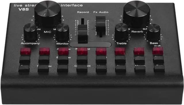 Main image of Multifunctional USB Audio Mixer Live Streaming Sound Card Voice Device DJ Karaokes Equipment with Adjustable Volume BT Connection
