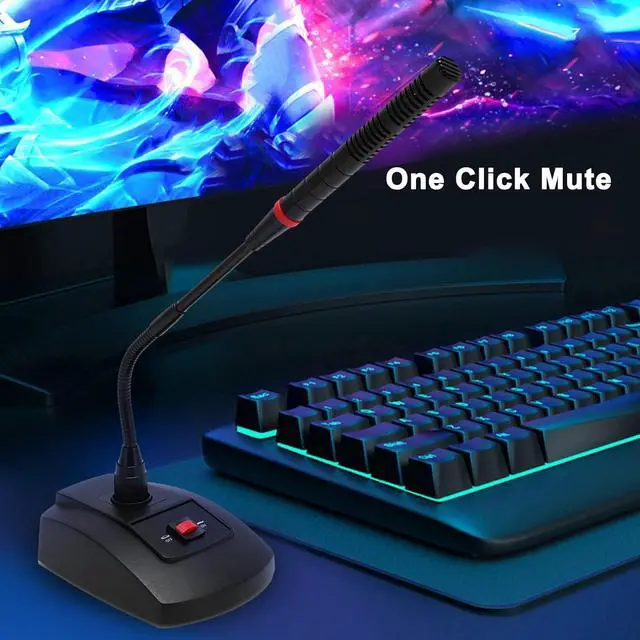 Alt view image 4 of 7 - Gooseneck Condenser Microphone, XLR Desktop Mic, Cardioid Pickup Pattern for Clear Sound, Gooseneck with Foam Windscreen, Ideal for Lectures Meetings Conferences