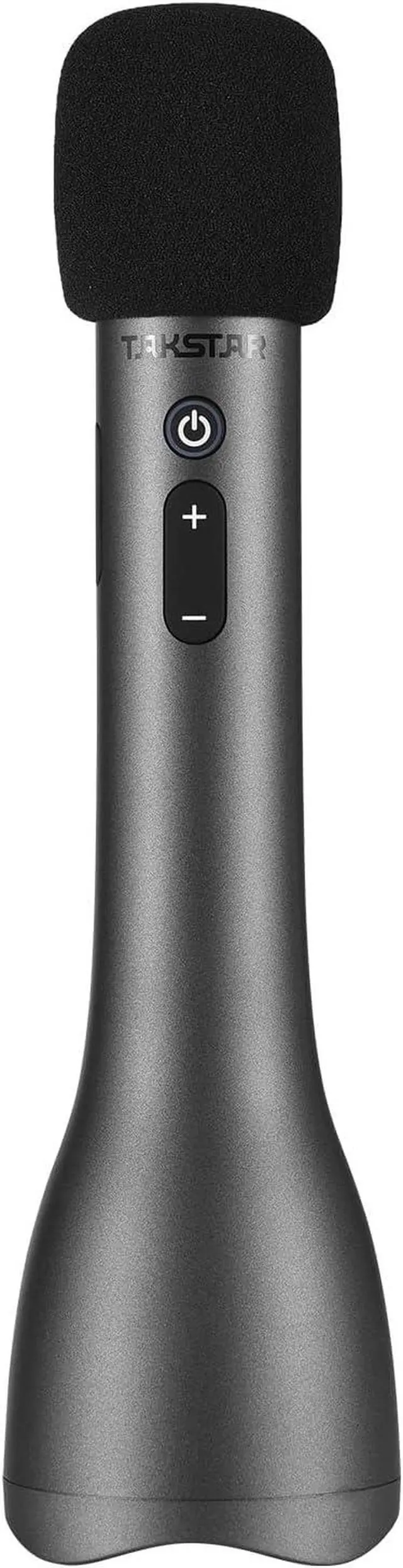 Alt view image 3 of 7 - Wireless Karaoke Microphone Amplifier Speaker Portable Handheld Mic Amplifier 12W BT for Group Outdoor Meeting Silver Gray