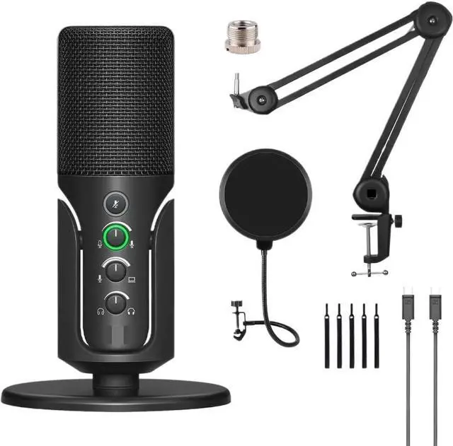 Main image of The Sturdy Microphone Live Broadcast is Equipped with A Cantilever and Adjustable Kit, Suitable for Dubbing(Profile Mic+Arm+Pop Filter)