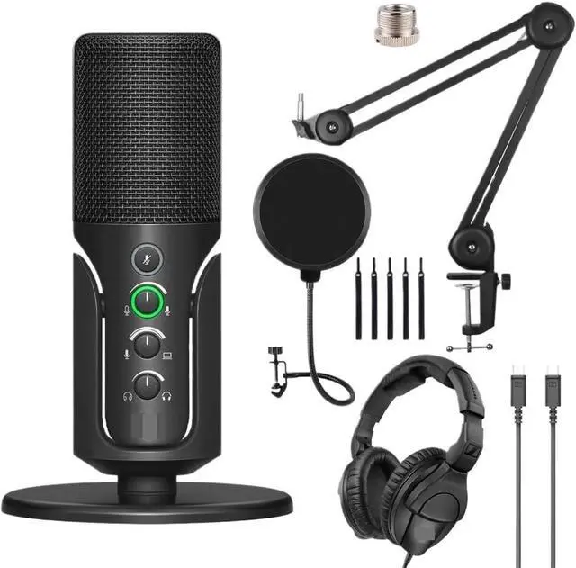 Alt view image 4 of 5 - The Sturdy Microphone Live Broadcast is Equipped with A Cantilever and Adjustable Kit, Suitable for Dubbing(Profile Mic+Arm+Pop Filter)