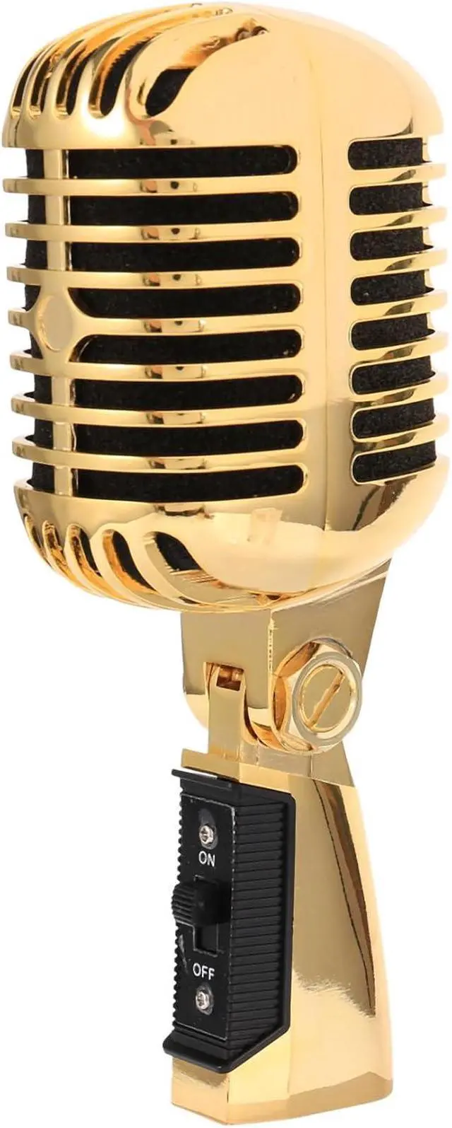 Alt view image 5 of 7 - 3X Professional Wired Vintage Classic Microphone Dynamic Vocal Mic Microphone for Live Performance Karaoke(Gold)