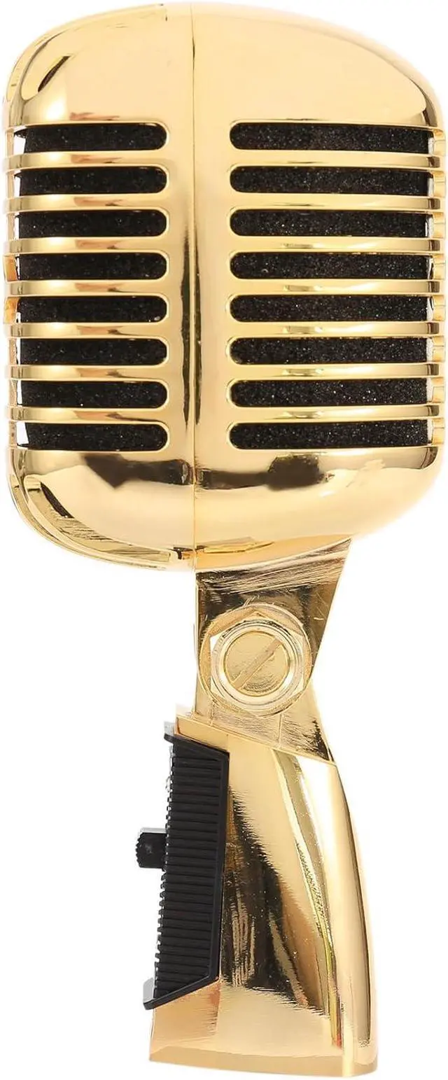 Alt view image 7 of 7 - 3X Professional Wired Vintage Classic Microphone Dynamic Vocal Mic Microphone for Live Performance Karaoke(Gold)