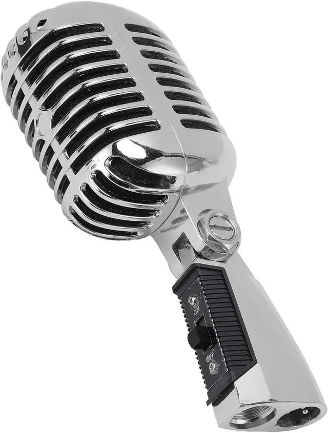Alt view image 4 of 7 - Stage Microphone, Dynamic Microphone with Cardioid Pattern and Soundproof Housing for Live Performance, KTV, Suitable for Harsh Conditions, Adjustable (Silver)