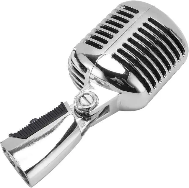 Alt view image 5 of 7 - Stage Microphone, Dynamic Microphone with Cardioid Pattern and Soundproof Housing for Live Performance, KTV, Suitable for Harsh Conditions, Adjustable (Silver)