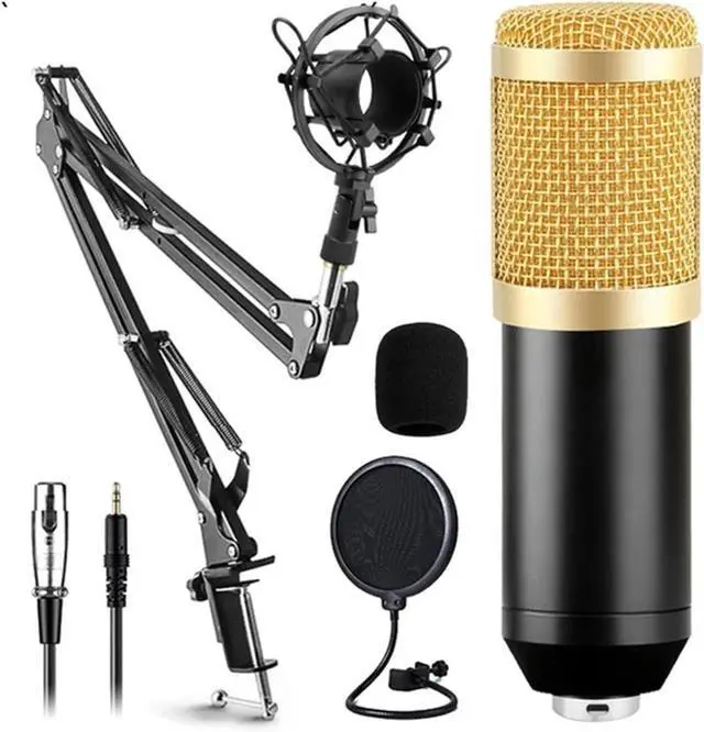 Main image of Sound Card Kit Condenser Micro Set with Live Sound Card,Metal Shock Mount and Double Layer Pop Filter for Live Podcasting Studio Setup for Recording Music