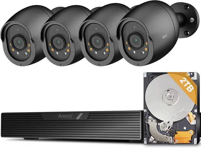 Main image of ARENTI PoE Security Camera System, 5MP PoE Cameras Outdoor with H.265 8CH NVR for Home Surveillance System, AI Detection, 2 Way Audio, No Subscription, 2TB HDD, 24/7 Recording