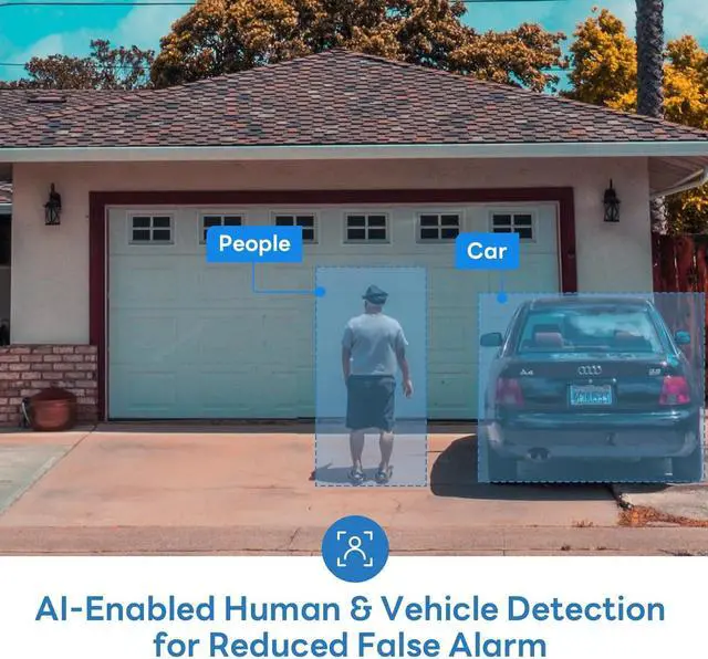 Alt view image 4 of 7 - Tenda 2K QHD Outdoor Pan/Tilt Wi-Fi Security Camera, 4MP Plug-in, 360° Full Coverage, Color Night Vision, AI Human/Vehicle/Motion Detection, 2-Way Talk, IP65, 24/7 Plug-in Guard for Your Yard (CH7)