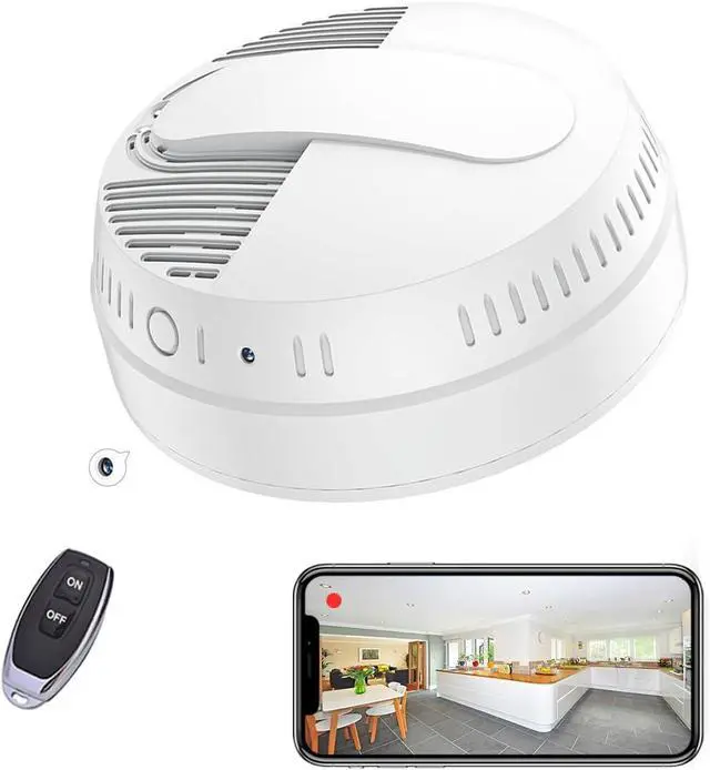 Main image of LIZVIE Hidden Camera Smoke Detector, 10000mAh Smoke Detector Camera with 2.4G WiFi & APP Remote Control/Night Vision/Motion Detection/Real-Time View/SD Storage Supports for Home Security.