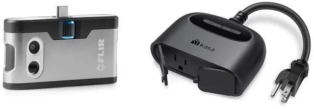 Main image of FLIR ONE Gen 3 - Android - Thermal Camera for Smart Phones - with MSX Image Enhancement Technology & Kasa Outdoor Smart Plug, Smart Home Wi-Fi Outlet with 2 Sockets, IP64 Weather Resistance