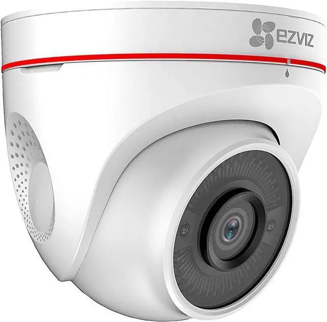 EZVIZ Outdoor Security Camera Turret WiFi H.265 1080P, 100ft Night Vision, Active Defense Siren and Strobe Light, Two-Way Talk, IP67 Weatherproof(C4W)