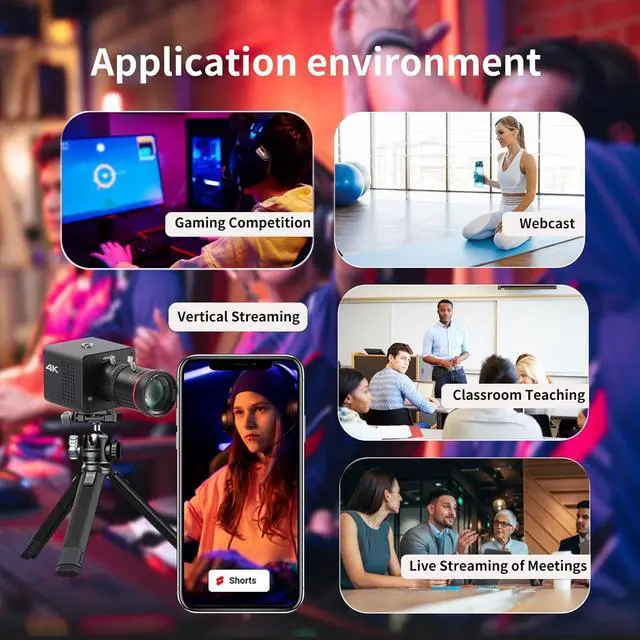 Alt view image 7 of 7 - zowietek 4K Native NDI|HX3 POV Box Camera PoE, Simultaneously HDMI & SDI Output, RTSP/RTMP(s)/SRT, Standalone Live Streaming to YouTube/Facebook/Twitch for Webcast, Meeting, Teaching & Gaming (CS)