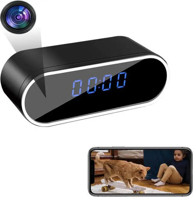 Main image of Hidden Camera Clock, 1080P HD WiFi Security Camera with Night Vision, Motion Detection, Mobile Alerts, Indoor Nanny Cam for Home & Office