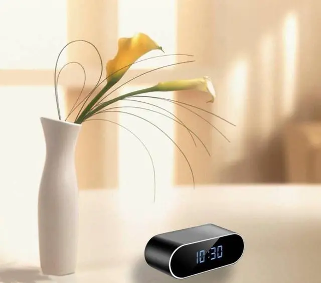 Alt view image 6 of 6 - Hidden Camera Clock, 1080P HD WiFi Security Camera with Night Vision, Motion Detection, Mobile Alerts, Indoor Nanny Cam for Home & Office