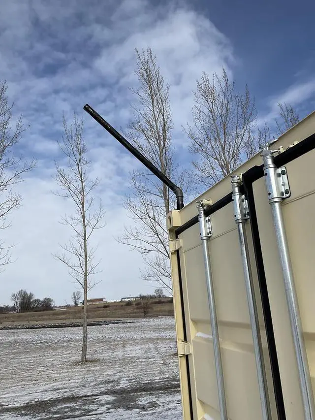 Alt view image 6 of 7 - Shipping Container Light Pole Holder, Camera, Flag Pole Holder. Mounting Bracket
