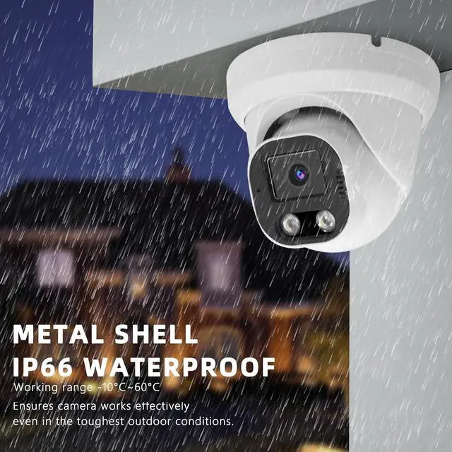 Alt view image 6 of 6 - 4K 8MP Full Color Turret IP Security Camera with SD Card Slot