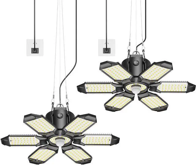 Main image of Motion Sensor LED Garage Light 200W Plug in 2Pack, Linkable Garage Ceiling Light Led, Motion Activated Light Indoor Blub - 360° Detection for Workshop/Basement