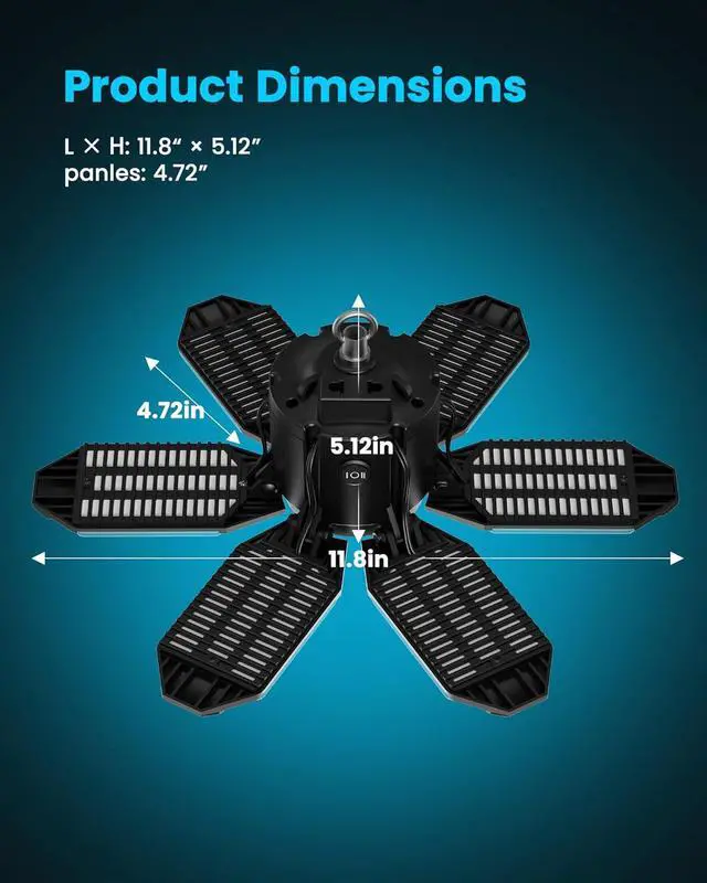 Alt view image 7 of 7 - Motion Sensor LED Garage Light 200W Plug in 2Pack, Linkable Garage Ceiling Light Led, Motion Activated Light Indoor Blub - 360° Detection for Workshop/Basement