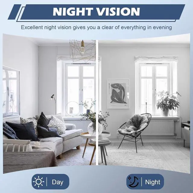 Alt view image 3 of 7 - WiFi Hidden Camera Clock 1080P Alarm Clock Security Hidden Cam with Motion Detection/Night Vision/120°Wide Angle, Wireless Clock Video Spy Camera Nanny Cam for Home/Indoor Surveillance No Audio