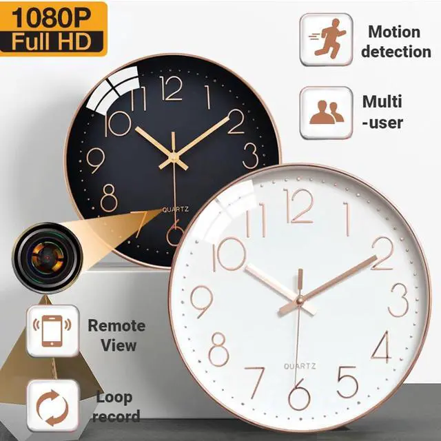 Alt view image 4 of 7 - HD Hidden WiFi Wall Clock Camera Wireless Nanny Cam 1080P Mini Clock Camera with Motion Detection for Indoor Home Security