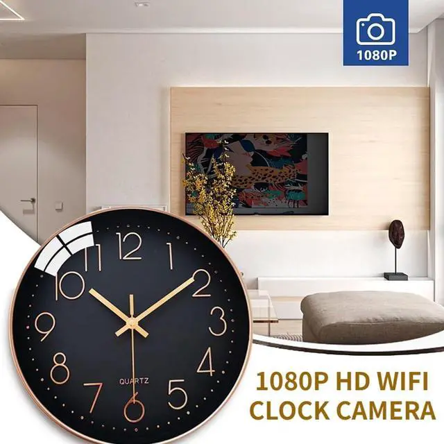 Alt view image 7 of 7 - HD Hidden WiFi Wall Clock Camera Wireless Nanny Cam 1080P Mini Clock Camera with Motion Detection for Indoor Home Security