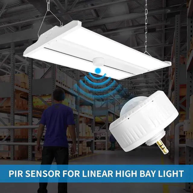 Alt view image 3 of 7 - 4 Pack Ceiling Sensor, PIR Occupancy Motion Detector for LED High Bay Light, 40 FT Ceiling and 50 FT Wall Mount Detection Diameter, Commercial/Industrial Grade