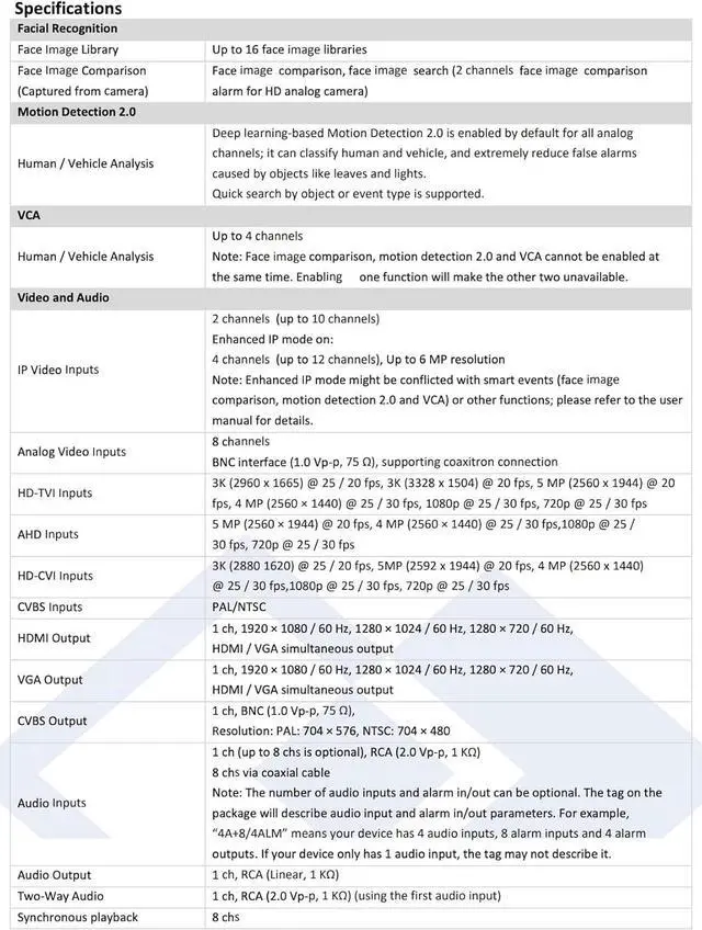 Alt view image 2 of 4 - LTS Platinum LTD8308D-ETC 8CH 4MP TVI/AHD/CVI/CVBS & 4CH 4MP IP H.265 Pro+ Deep Learning DVR Replacement for LTD8308M-ETC, LTD8308K-ETC, LTD8308T-EA, LTD8308T-FT, LTD8308K-ET, LTD8308T-FA, LTD8308T-ET
