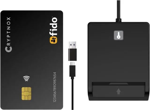Main image of FIDO2 NFC Security Card + USB-A Smart Card Reader Bundle