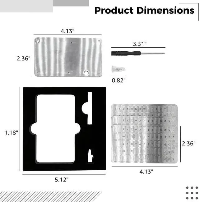 Alt view image 4 of 5 - Stainless Steel Crypto Seed Phrase Storage Card, Anti-Fingerprint Bitcoin Backup Wallet, Mechanical Password Manager