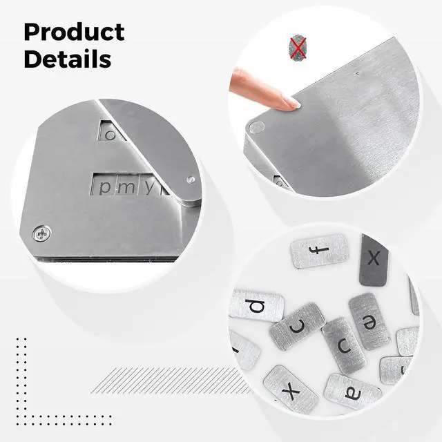 Alt view image 2 of 5 - Stainless Steel Crypto Seed Phrase Storage Card, Anti-Fingerprint Bitcoin Backup Wallet, Mechanical Password Manager