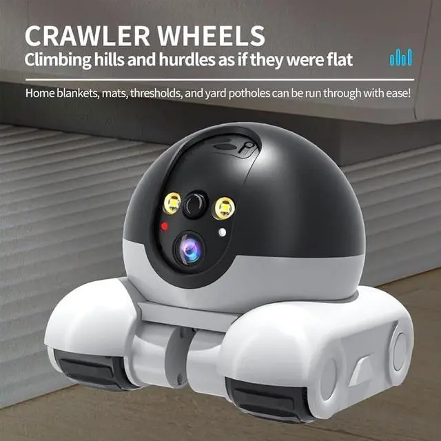 Alt view image 3 of 7 - Patrol Buddy Robot Camera, Patrol Buddy Pet Cameras, Robot Camera on Wheels, 1080p WiFi Small Robots Cam, with App Remote Control, with 2-Way Talk, Night Vision, for Cats Dogs (64g)