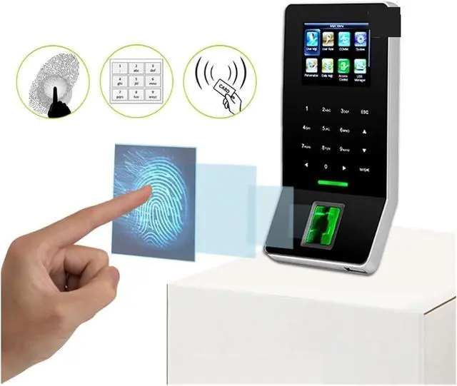 Alt view image 2 of 4 - Time Clock, Time Clock,Biometric Fingerprint Access Control System Time Recording Time Attendance Machine Smart Door Access Control