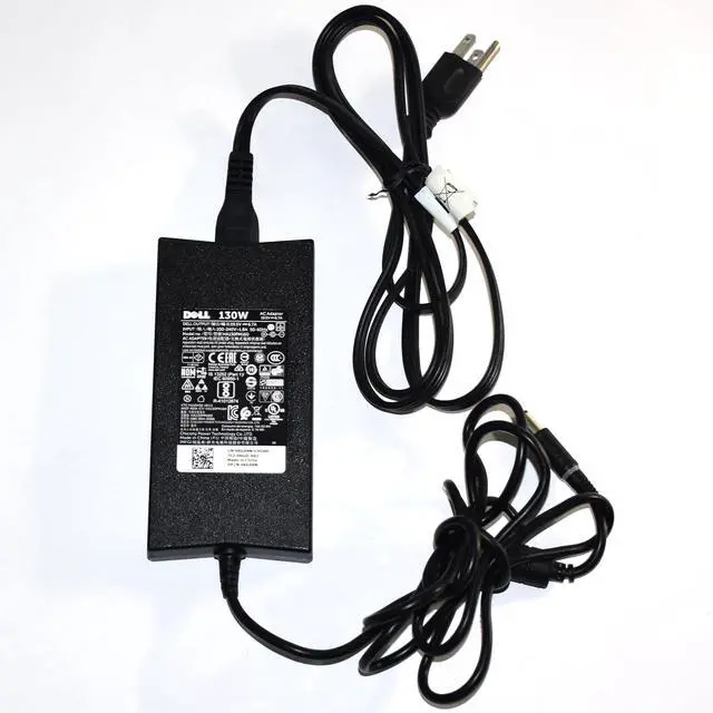 Alt view image 6 of 7 - Dell 130-Watt 3-Prong AC Adapter with 6 ft Power Cord