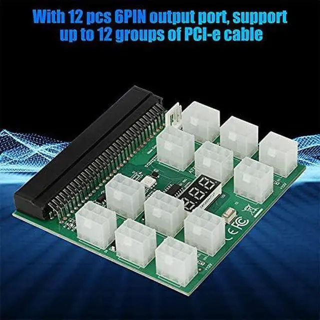 Alt view image 3 of 5 - Acxico 2Pcs 6PIN 1200W Server Power Supply Breakout Board for HP DPS-1200QB A PSU GPU