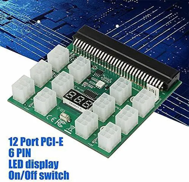 Alt view image 4 of 5 - Acxico 2Pcs 6PIN 1200W Server Power Supply Breakout Board for HP DPS-1200QB A PSU GPU