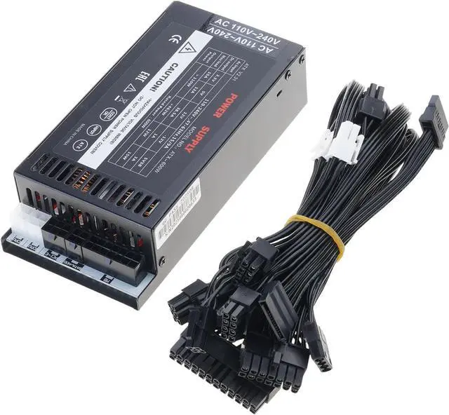 Alt view image 6 of 7 - 600W Full Modulars 110-264V Power Supply Unit for ITX Case High Efficiency Low Noise Cooling Fan Flexs ATXs PSUs