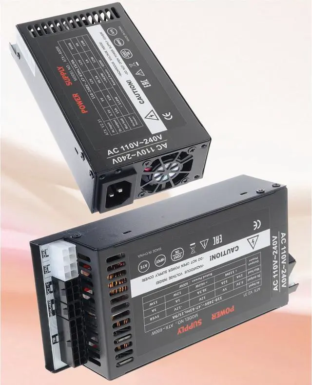 Alt view image 3 of 7 - 600W Full Modulars 110-264V Power Supply Unit for ITX Case High Efficiency Low Noise Cooling Fan Flexs ATXs PSUs