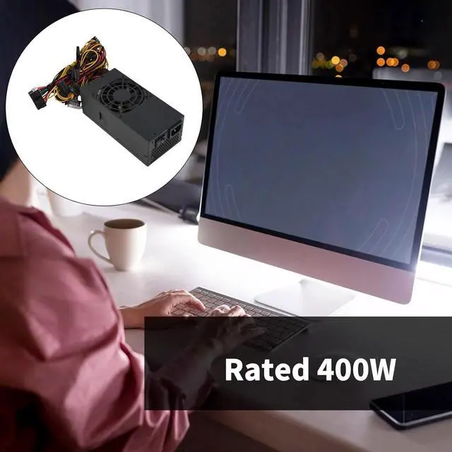Alt view image 3 of 7 - TFX 400W PC Power Supply Computer Power Supply Unit with 8cm Exhaust Fan Replacement for Desktop Small Case Accessories