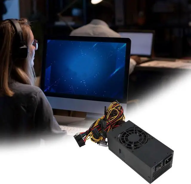 Alt view image 2 of 7 - TFX 400W PC Power Supply Computer Power Supply Unit with 8cm Exhaust Fan Replacement for Desktop Small Case Accessories