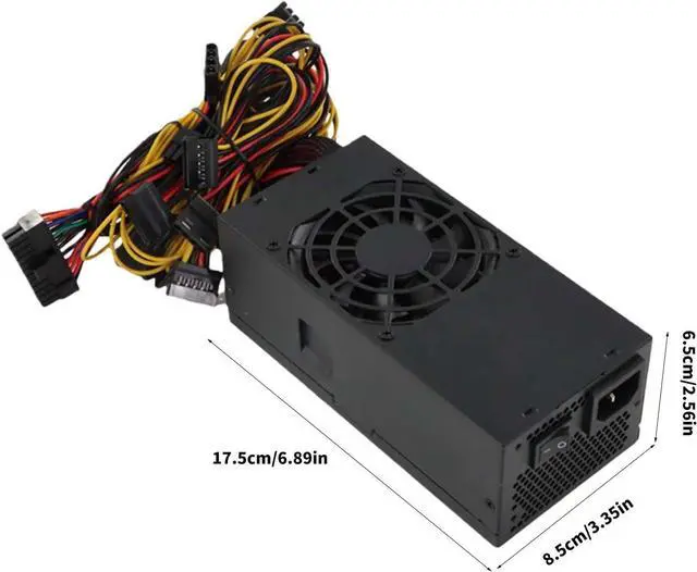 Alt view image 6 of 7 - TFX 400W PC Power Supply Computer Power Supply Unit with 8cm Exhaust Fan Replacement for Desktop Small Case Accessories