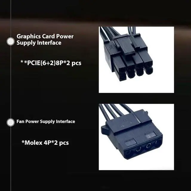 Alt view image 5 of 7 - GPU 600W Computer Power Supply 24Pin Mining Unit with Fan for Gaming Servers & Desktop Mining Machine Cooling PC Power Unit